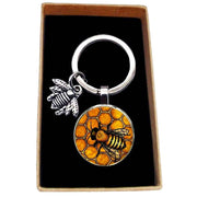 Bassin and Brown Bee Key Ring - Black/Yellow