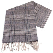 Bassin and Brown Bellonia Checked Wool Scarf - Grey/Charcoal
