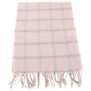 Bassin and Brown Berberis Checked Cashmere Scarf - Cream/Grey