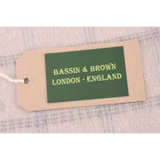 Bassin and Brown Berberis Checked Cashmere Scarf - Cream/Grey