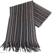 Bassin and Brown Bingham Striped Scarf - Charcoal/Grey