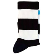 Bassin and Brown Block Stripe Socks - Black/White/Blue