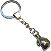 Bassin and Brown Boxing Glove Key Ring - Silver