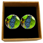 Bassin and Brown Bunch of Grapes Cufflinks - Green/Blue