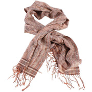 Bassin and Brown Bush Willow Stripe Flower Scarf  - Brown/Camel