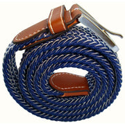 Bassin and Brown Chevron Woven Belt - Blue/White