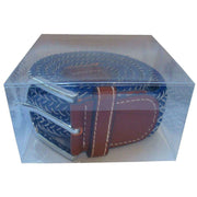 Bassin and Brown Chevron Woven Belt - Blue/White
