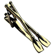 Bassin and Brown Crossed Oars Tie Bar - Gold