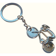 Bassin and Brown Cycling Key Ring - Silver