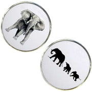 Bassin and Brown Elephant Cufflinks - White/Black