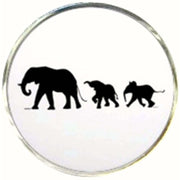 Bassin and Brown Elephant Cufflinks - White/Black