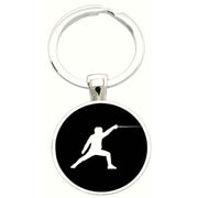 Bassin and Brown Fencing Keyring - Black/White