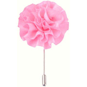 Bassin and Brown Flower Lapel Pin - Pink