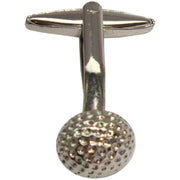 Bassin and Brown Golf Ball Cufflinks - Silver