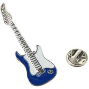 Bassin and Brown Guitar Lapel Pin - Blue