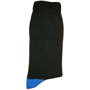 Bassin and Brown Heel and Toe Socks - Black/Blue