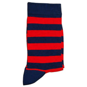 Bassin and Brown Hooped Stripe Socks - Red/Blue
