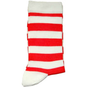 Bassin and Brown Hooped Stripe Socks - Red/White