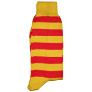 Bassin and Brown Hooped Stripe Socks - Yellow/Red