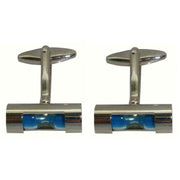 Bassin and Brown Hourglass Cufflinks - Blue/Silver