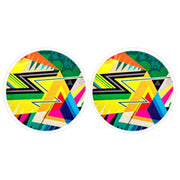 Bassin and Brown Jagged Stripe Cufflinks - Multi-colour