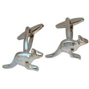 Bassin and Brown Kangaroo Cufflinks - Silver