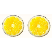 Bassin and Brown Lemon Fruit Cufflinks - Yellow