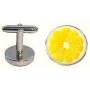 Bassin and Brown Lemon Fruit Cufflinks - Yellow