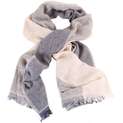 Bassin and Brown Magnolia Three Dot Stripe Scarf - Beige/Grey