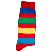 Bassin and Brown Multi Stripe Socks - Red