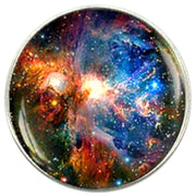 Bassin and Brown Nebula Key Ring - Blue/Brown/Green/White