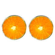 Bassin and Brown Orange Fruit Cufflinks - Orange
