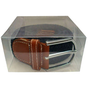 Bassin and Brown Plain Elasticated Woven Belt - Navy