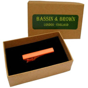 Bassin and Brown Plain Tie Bar - Orange