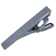 Bassin and Brown Plain Tie Bar - Silver