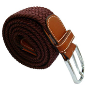 Bassin and Brown Plain Woven Belt - Brown