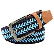 Bassin and Brown Pullar Arrow Stripe Woven Belt - Navy/Blue