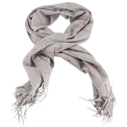Bassin and Brown Reid Large Check Wool Scarf - Grey/White