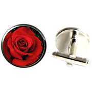 Bassin and Brown Rose Cufflinks - Red