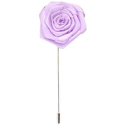 Bassin and Brown Rose Flower Lapel Pin - Lilac