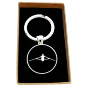 Bassin and Brown Rower Key Ring - Black/White