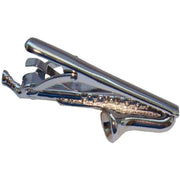 Bassin and Brown Saxophone Tie Bar - Silver
