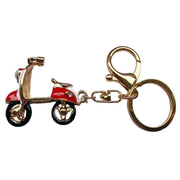 Bassin and Brown Scooter Key Ring - Red/White/Gold