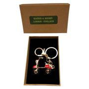 Bassin and Brown Scooter Key Ring - Red/White/Gold