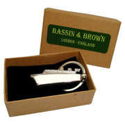 Bassin and Brown Ship Keyring - Silver