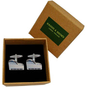 Bassin and Brown Silver Piano Cufflinks - Silver