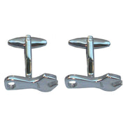 Bassin and Brown Spanner Cufflinks - Silver