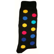Bassin and Brown Spotted Midcalf Socks - Black/Multi-colour