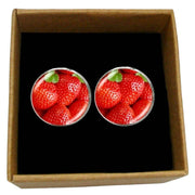 Bassin and Brown Strawberry Cufflinks - Red