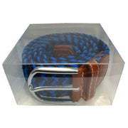 Bassin and Brown Striped Elasticated Woven Belt - Navy/Blue